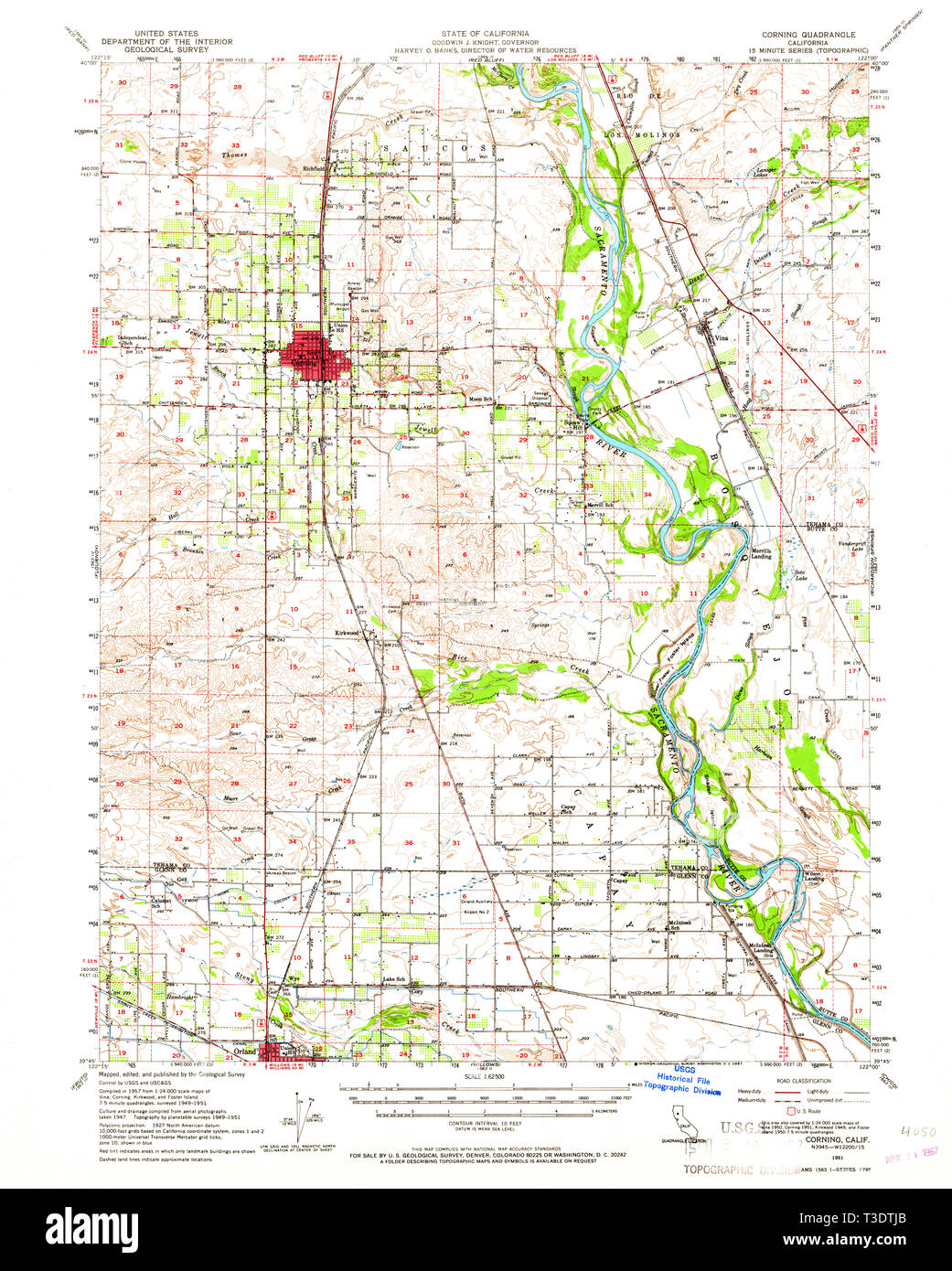 Corning california map hi-res stock photography and images - Alamy