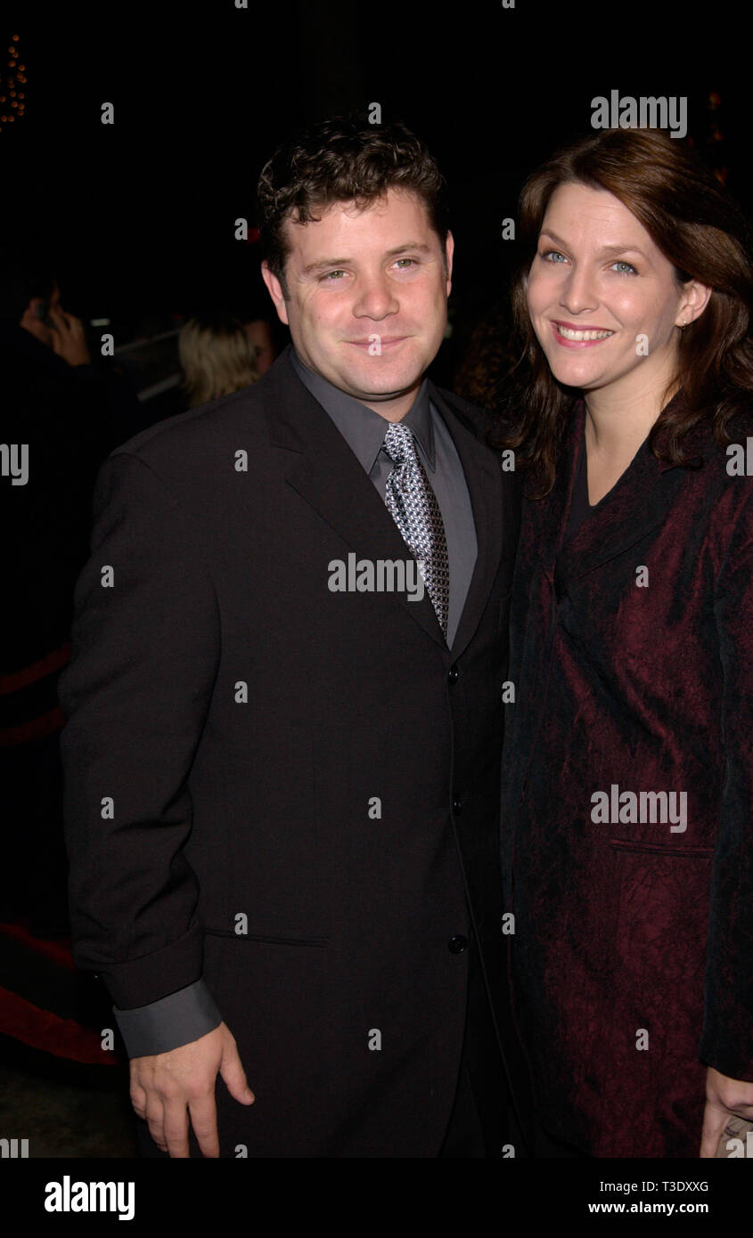 LOS ANGELES, CA. December 16, 2001: Actor SEAN ASTIN & wife at the Los ...