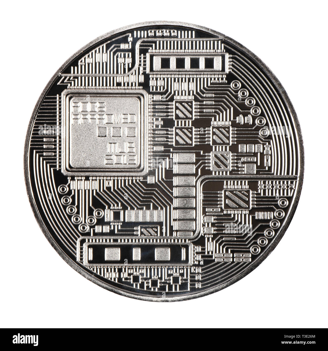 Silver Color Bitcoin Silver bitcoin isolated on white background. High resolution photo ...