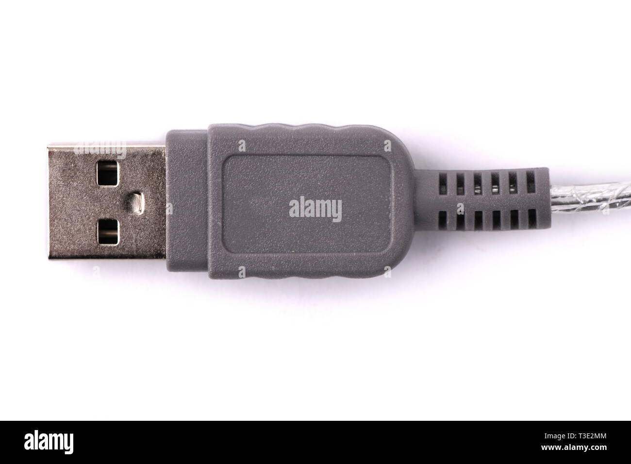 USB connector against white background. High resolution photo. Stock Photo
