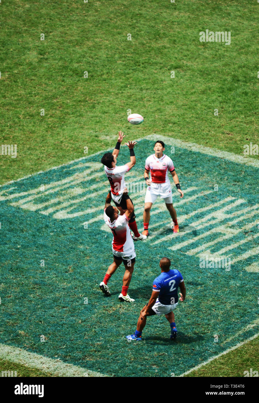 A Rugby Sevens match Stock Photo Alamy