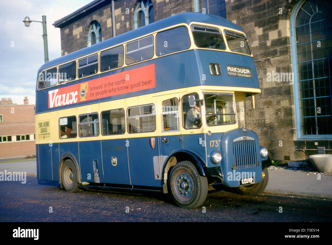 Daimler Roe Body Bus, South Shields, Tyneside, September 1966 Stock ...