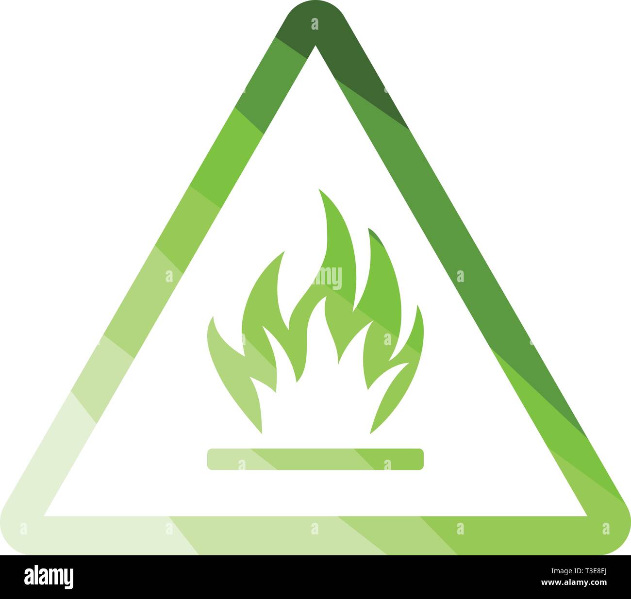 Flammable icon. Flat color design. Vector illustration Stock Vector ...