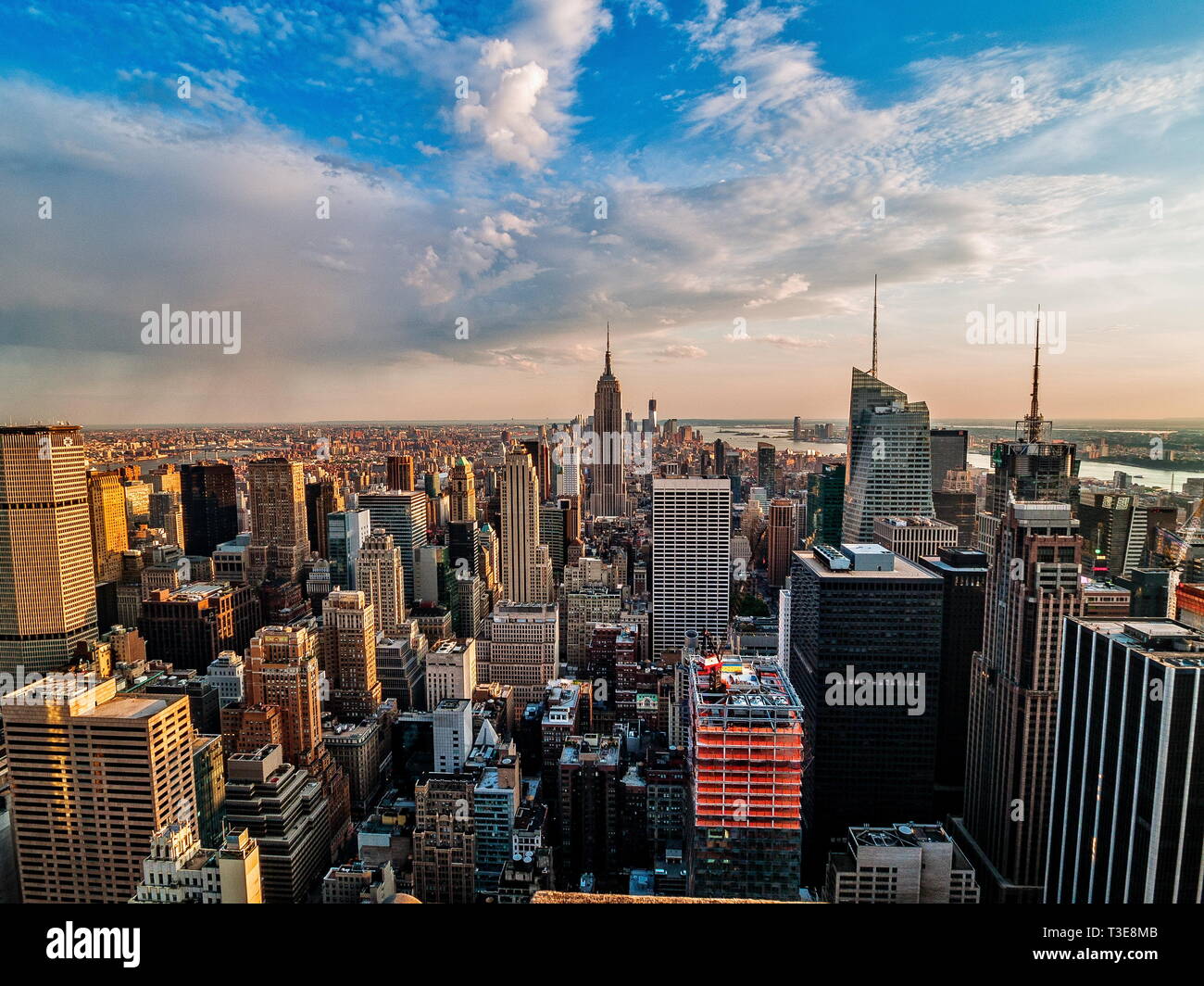 The view from "Top of the Rock" in New York City Stock Photo Alamy