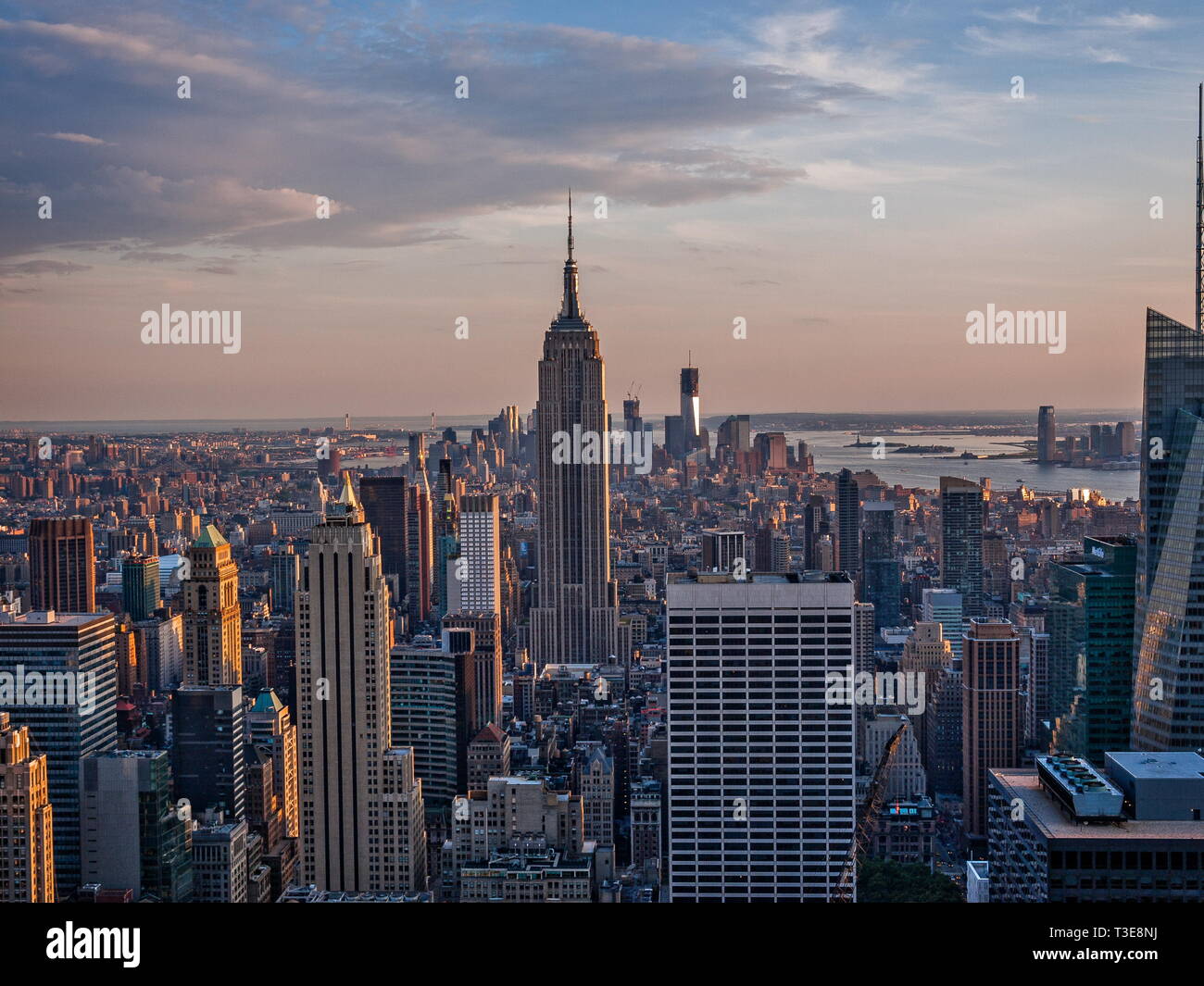 The view from "Top of the Rock" in New York City Stock Photo Alamy