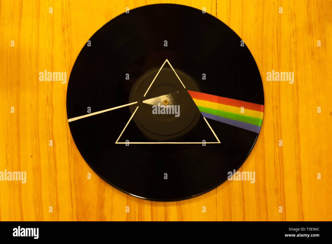 Pink Floyd vinyl painting Stock Photo