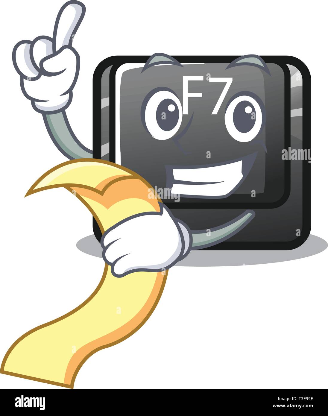 With menu F7 button installed in computer cartoon Stock Vector Image ...