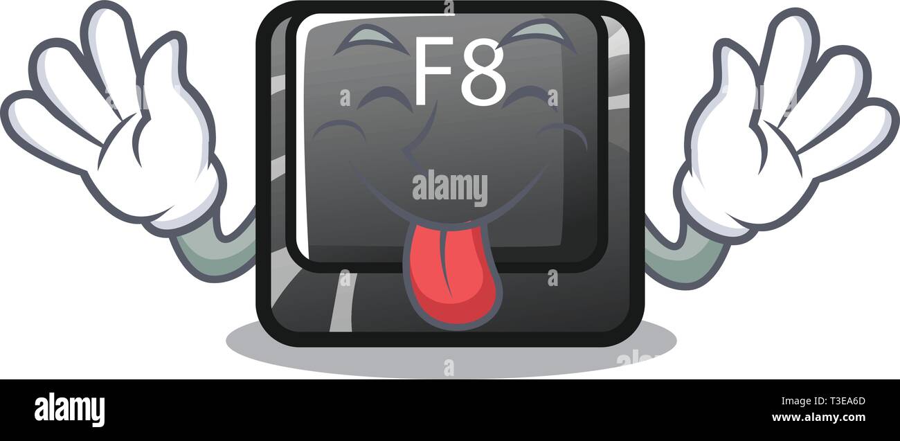 Tongue out f8 button displayed on cartoon keyboard Stock Vector Image ...