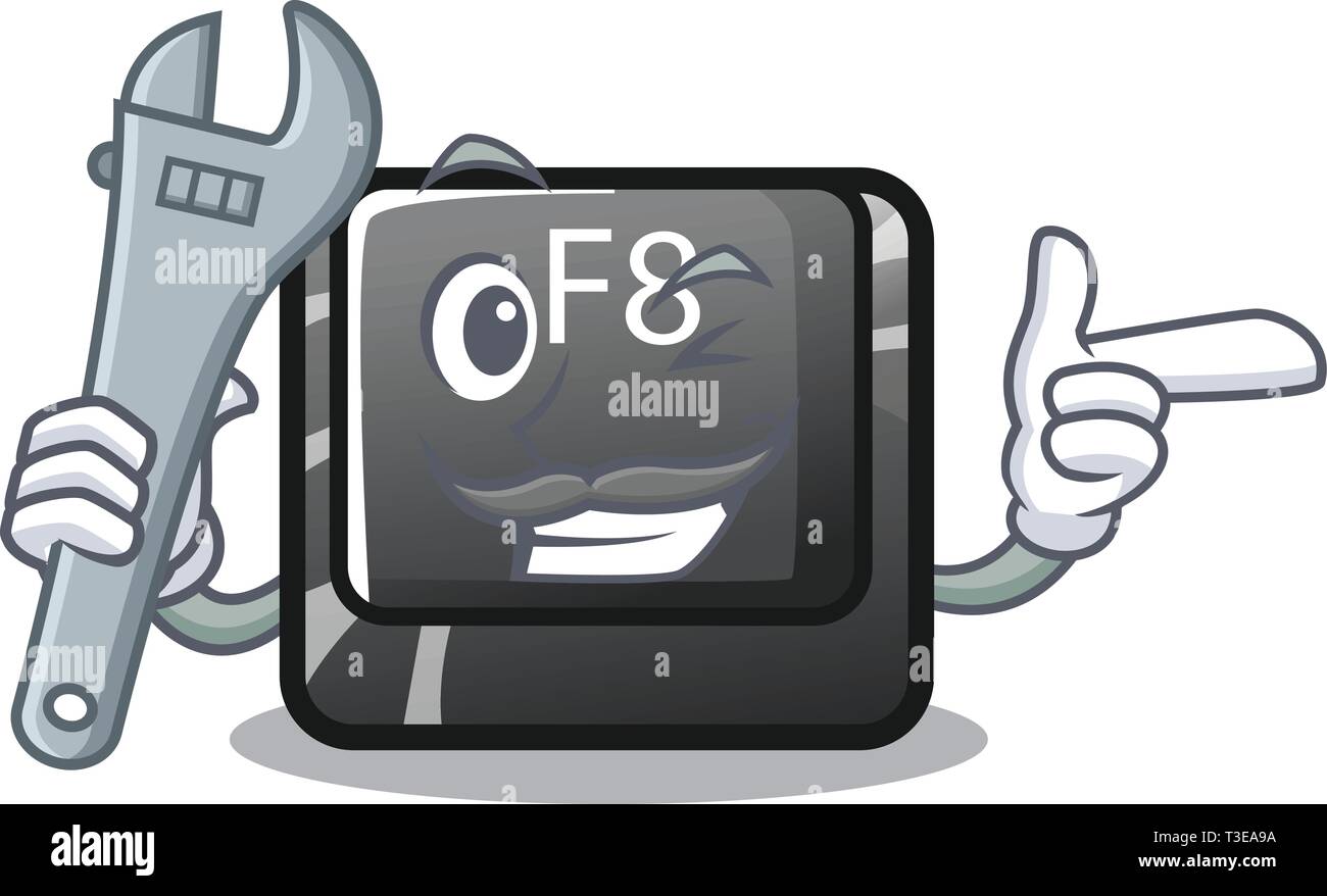 Mechanic f8 button displayed on cartoon keyboard Stock Vector Image ...