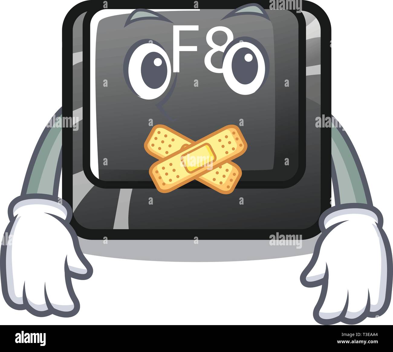 Silent f8 button displayed on cartoon keyboard Stock Vector Image & Art ...