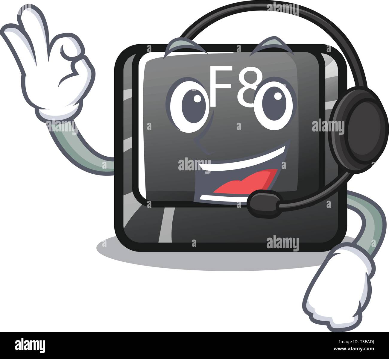 With headphone f8 button displayed on cartoon keyboard Stock Vector ...