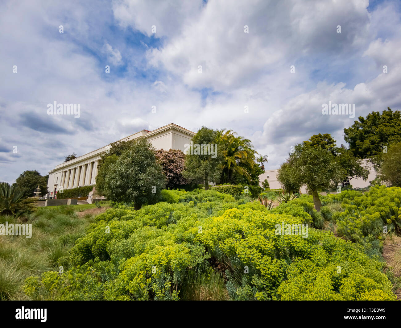 Los Angeles, APR 5: Exterior view of the library of Huntington Library on APR 5, 2019 at Los Angeles, California Stock Photo