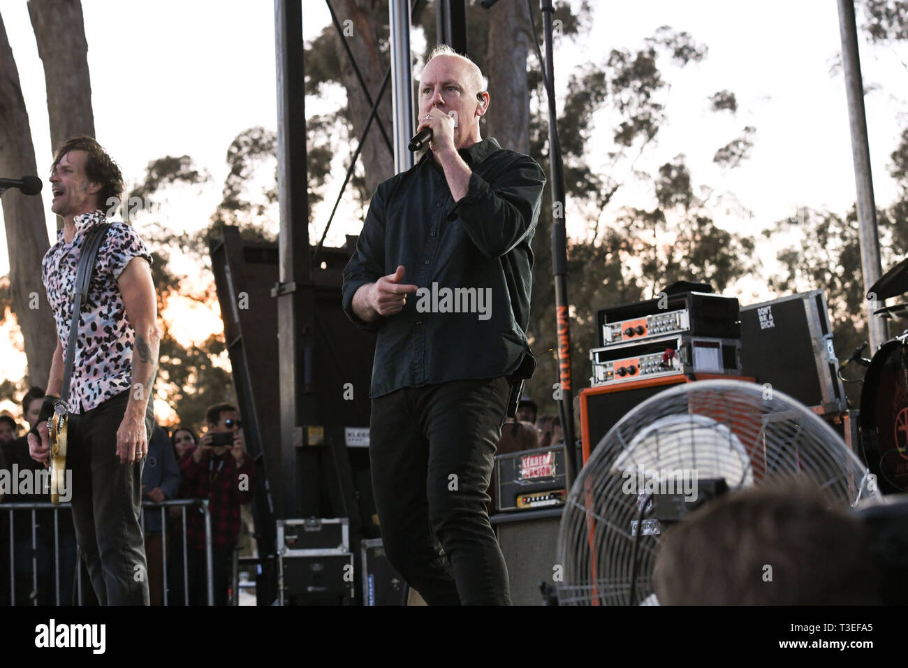 April 6, 2019 - Dana Point, California, USA - Bad Religion perfroms at Sabroso Craft Beer and Taco Music Festival (Day 1) at Doheny Beach in Dana Point, California. (Credit Image: © Billy Bennight/ZUMA Wire) Stock Photo