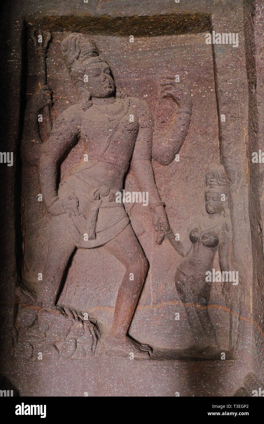 Temple of Ellora caves, the rockcut temples, AURANGABAD, MAHARASHTRA
