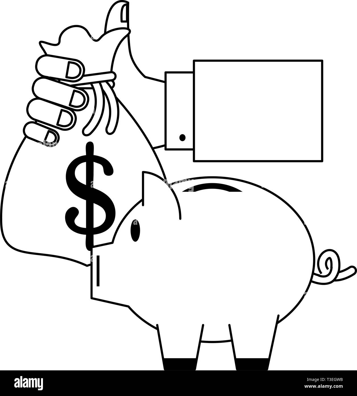 Business and money in black and white Stock Vector Image & Art - Alamy