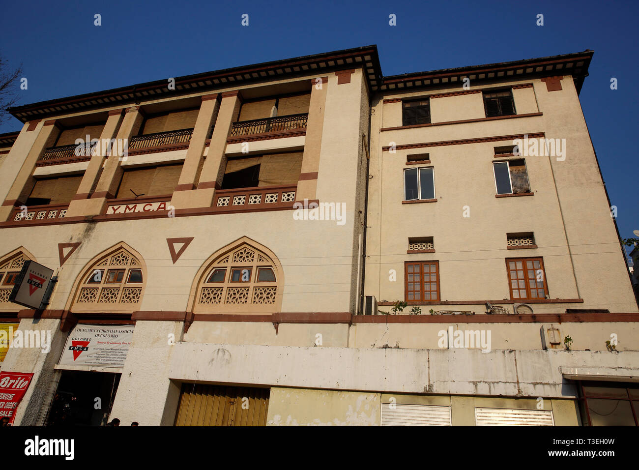 The Young Men's Christian Association (YMCA) building in Colombo city, established in 1882. Colombo, Sri Lanka. Stock Photo
