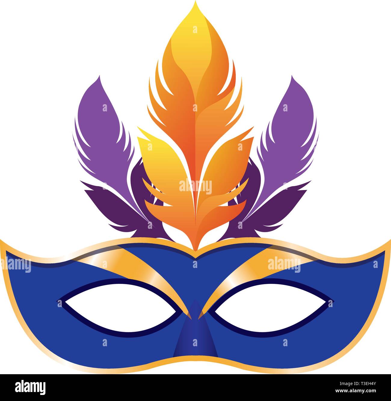 mask with feathers Stock Vector Image & Art - Alamy