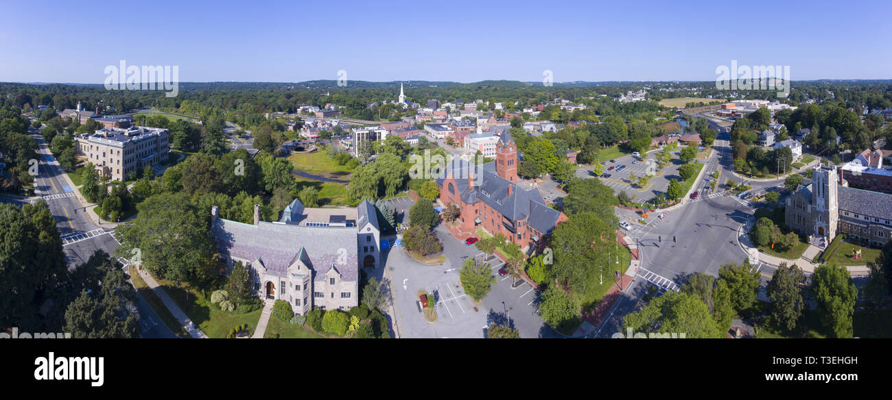 Winchester Town Hall and First Congregational Church at Winchester