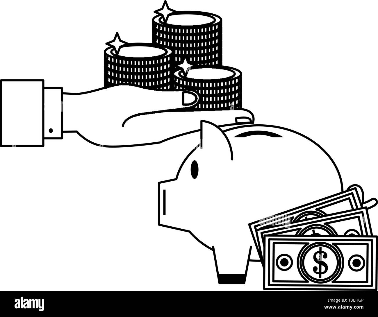Business and money in black and white Stock Vector Image & Art - Alamy