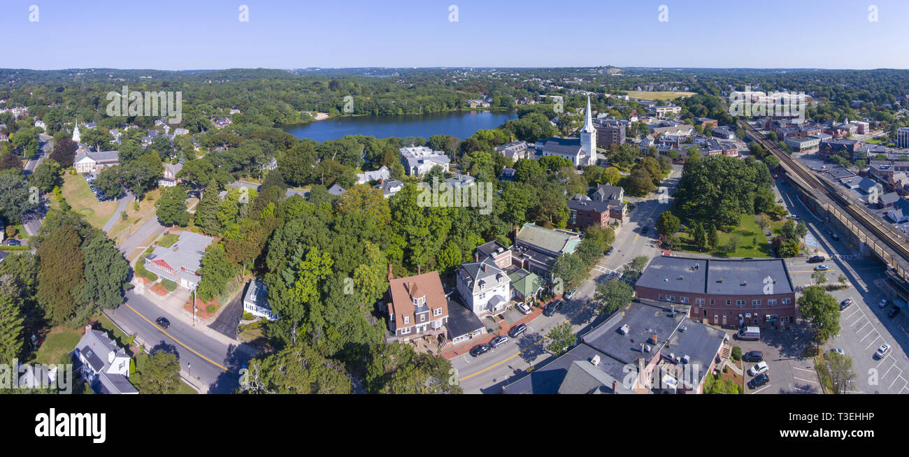 Aerial view of Winchester Center Historic District and First