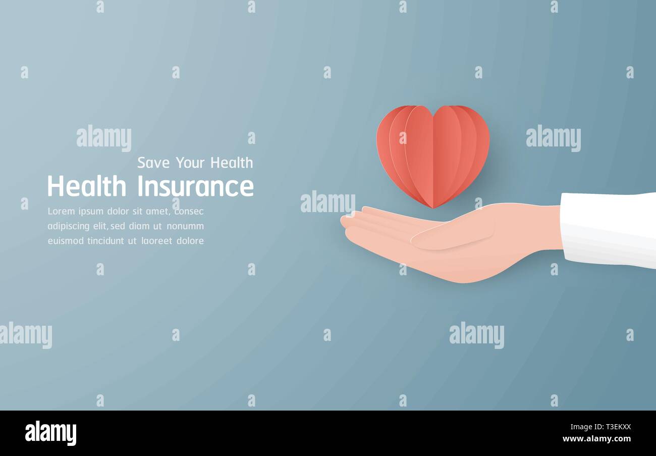 Vector Illustration In Concept Of Health Insurance Template