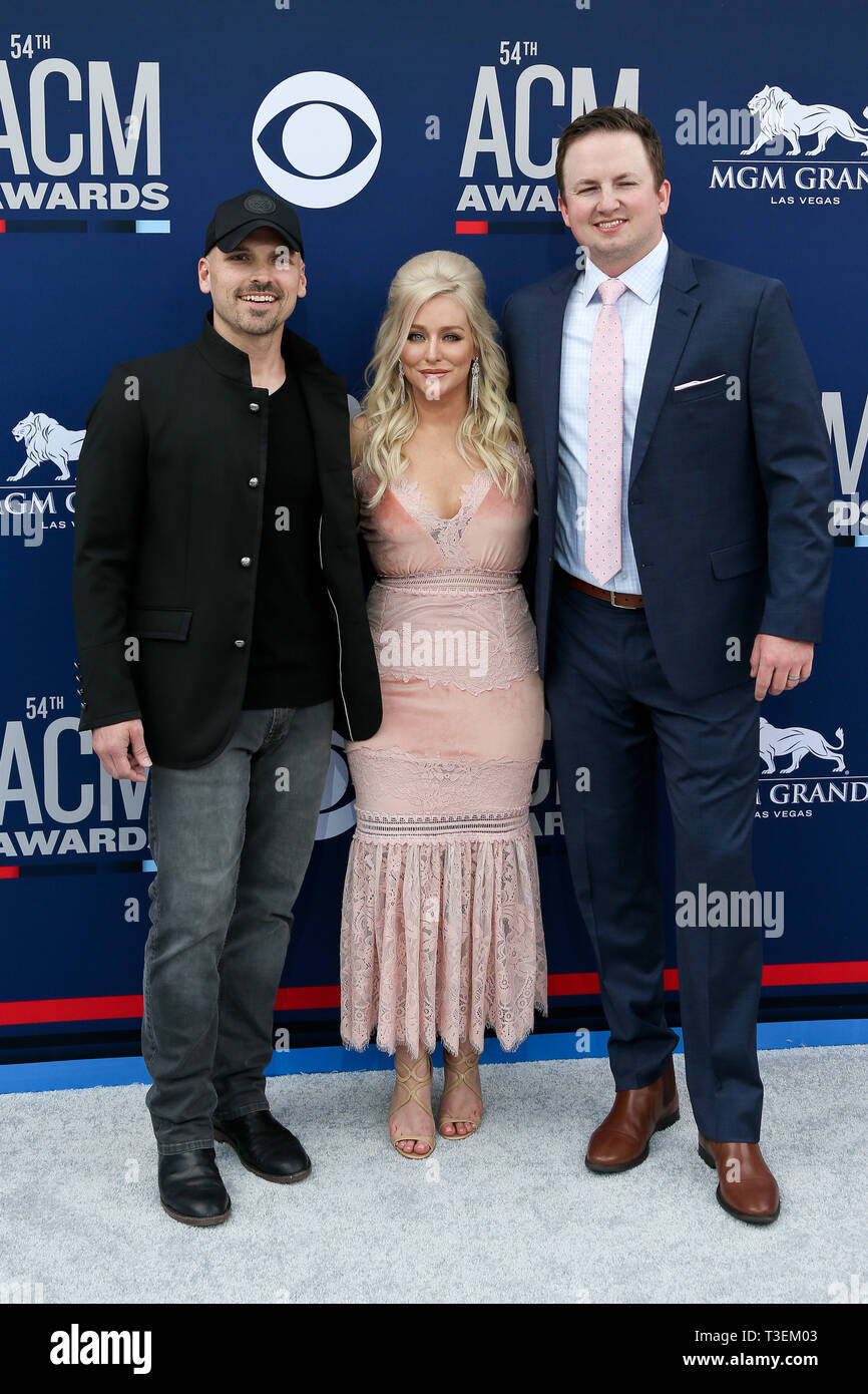 April 7, 2019 Las Vegas, Nevada, United States (LR) Jon Nite, Jessie Jo Dillon and Chase