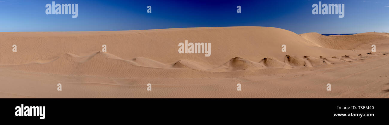 Sand dunes at Maspalomas, Gran Canaria, Canary Islands Stock Photo