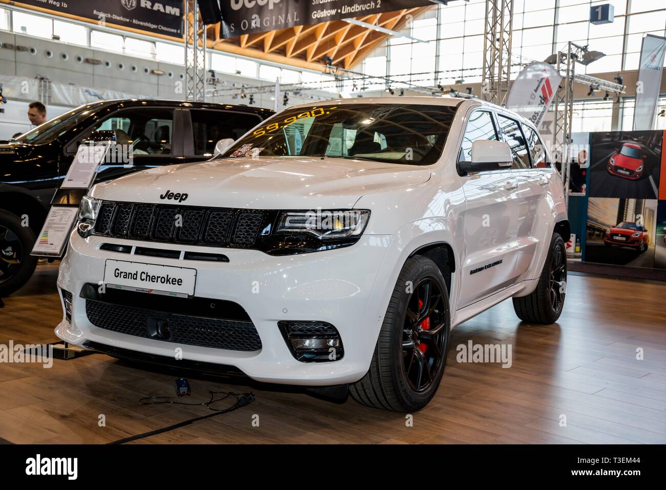 Jeep Grand Cherokee SRT - Rostock, Germany - April 8, 2019: "car trend 2019  - auto fair Rostock Stock Photo - Alamy