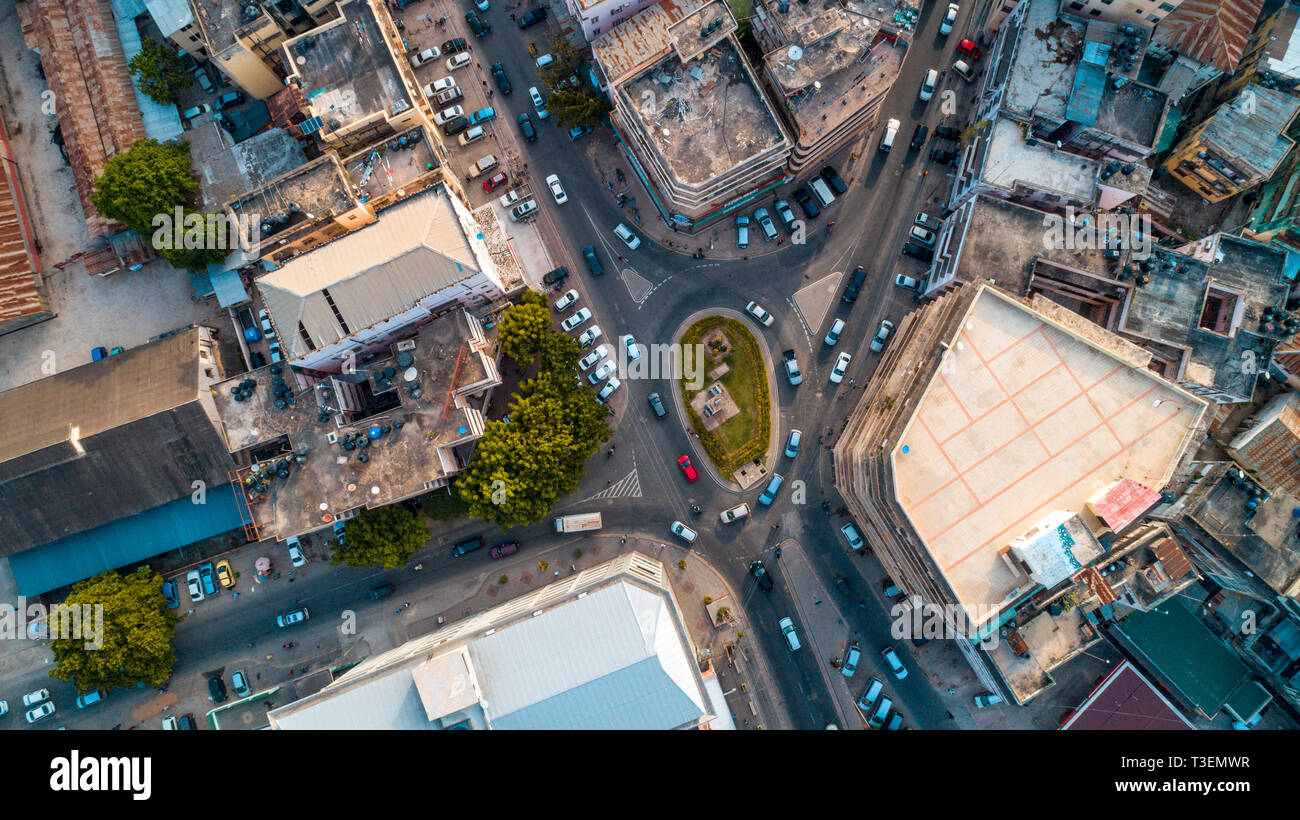 aerial view of the haven of peace, city of Dar es Salaam Stock Photo ...