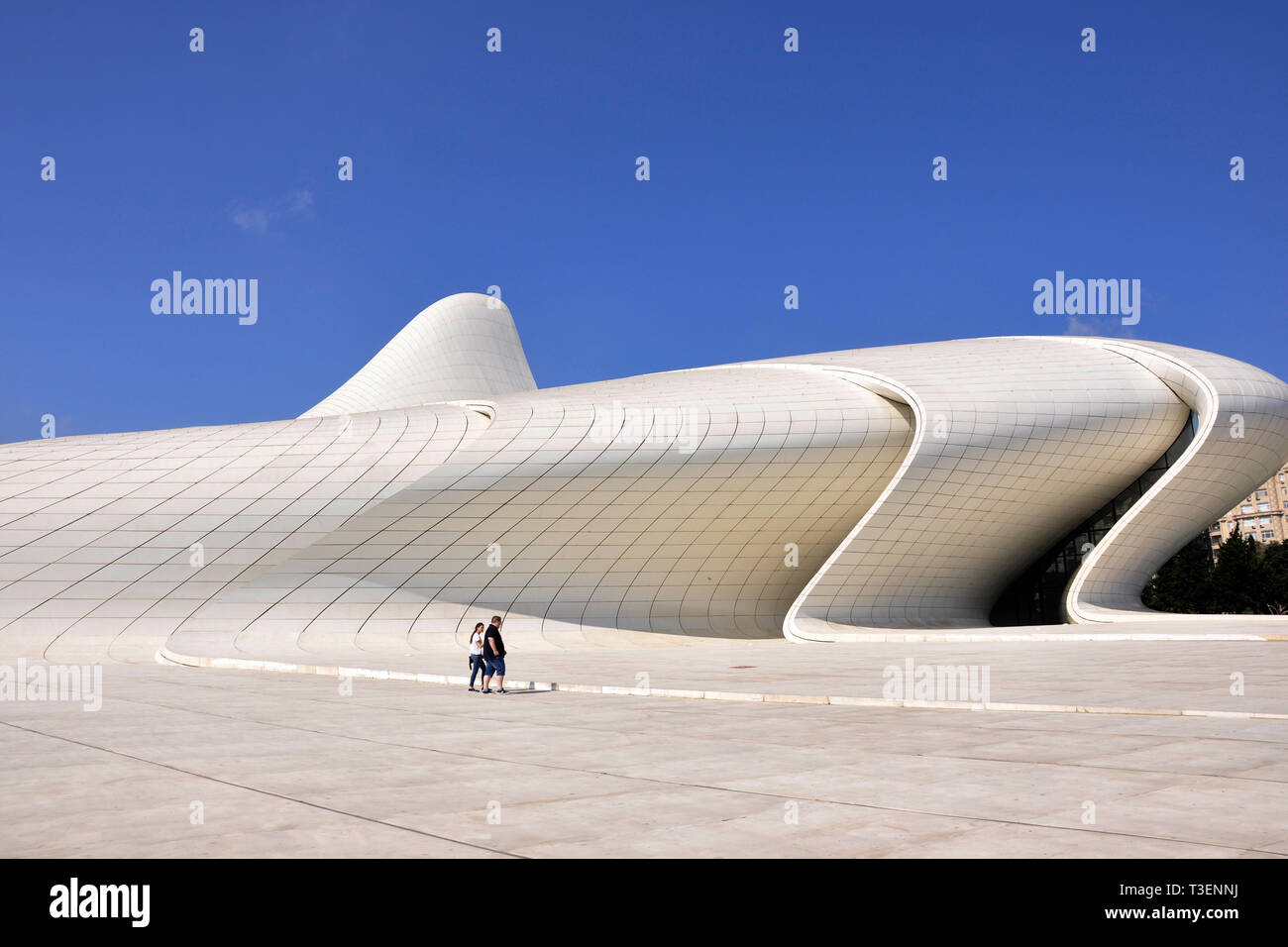 Azerbaijan, Baku, The Heydar Aliyev Cultural Center Stock Photo