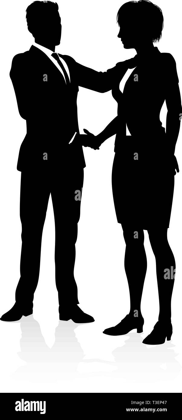 Silhouette Business People Stock Vector