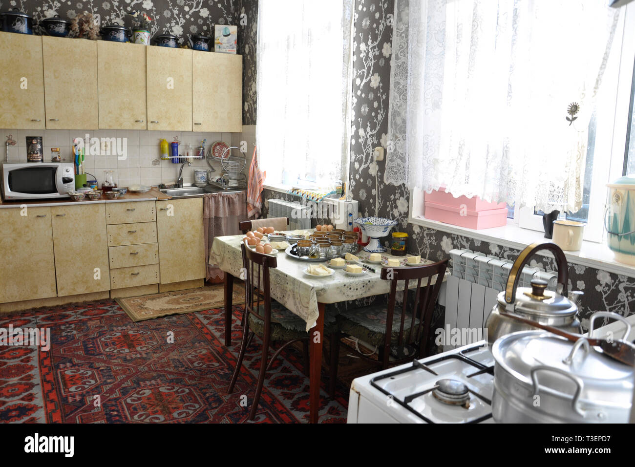 Russia, Dagestan, Kubachi, interior house Stock Photo
