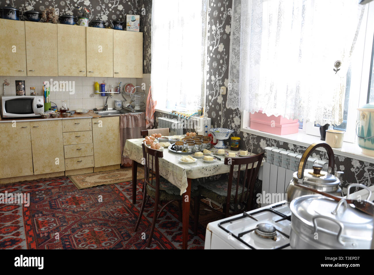 Russia, Dagestan, Kubachi, interior house Stock Photo Alamy