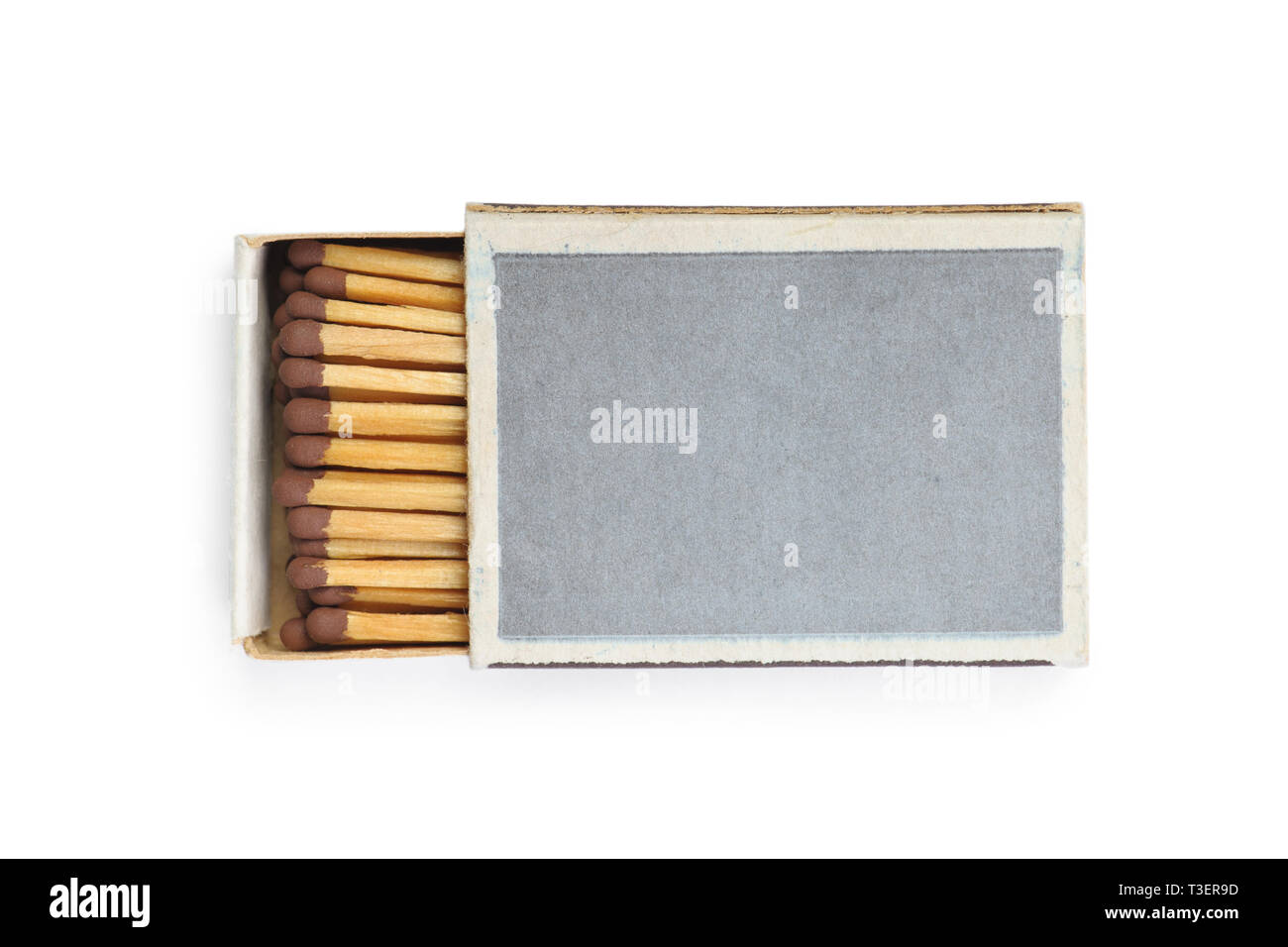 One matchbox isolated on a white background Stock Photo
