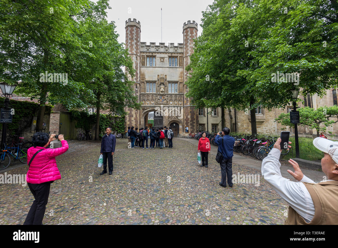 Trinity College; Entrance; Cambridge University; UK Stock Photo