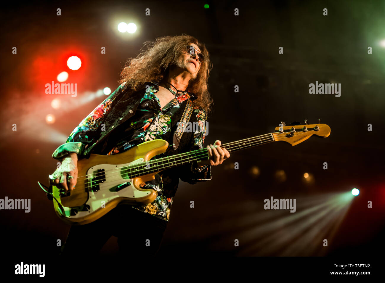 Bologna, Italy. 08th Apr, 2019. Arrives in Italy for two live dates Glenn  Hughes, former bassist and singer of Deep Purple, known by millions of fans  as 'Voice of Rock', will be