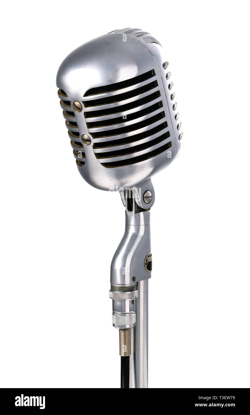 Shure 55 vintage microphone Stock Photo - Alamy