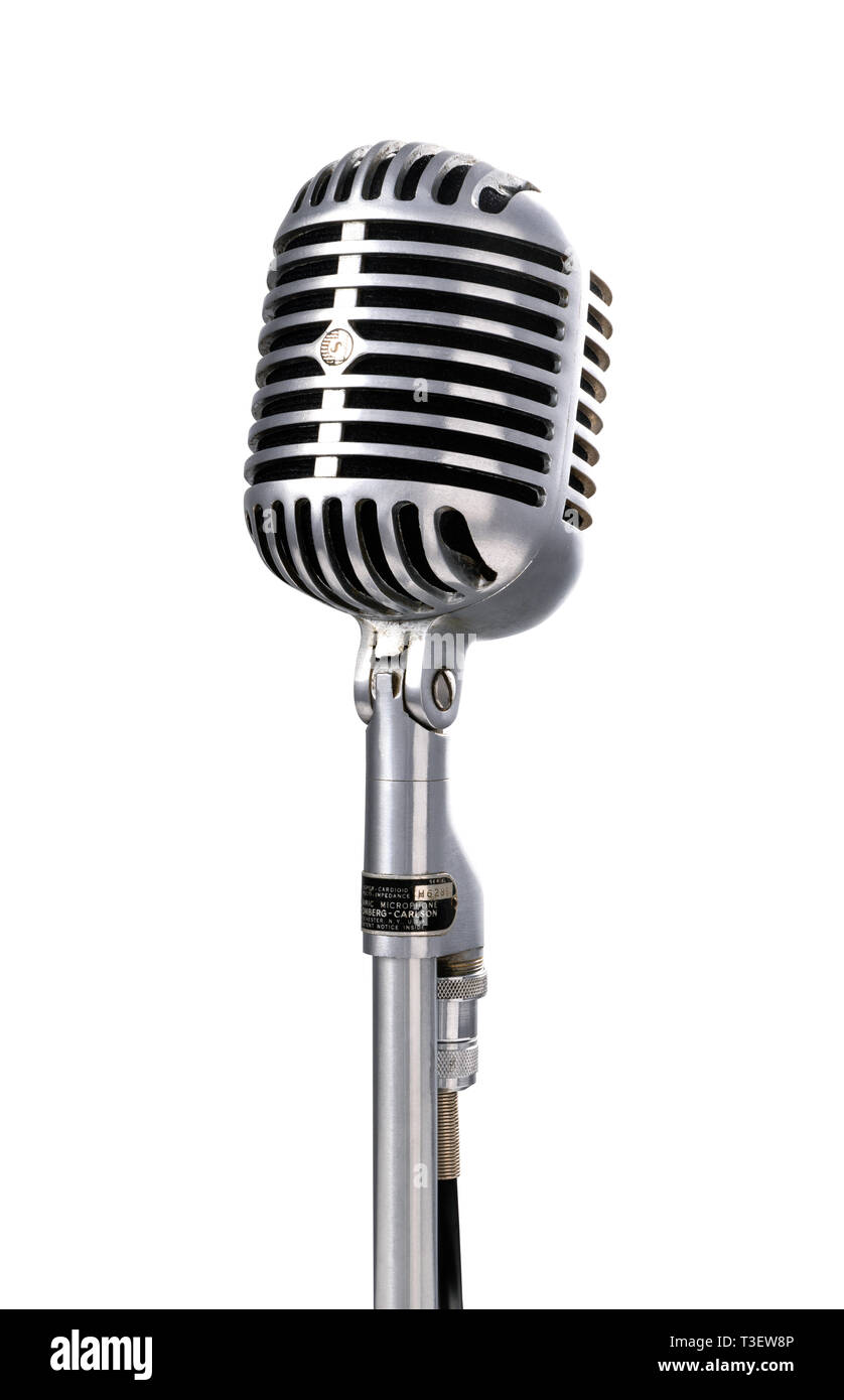 Shure 55 vintage microphone Stock Photo - Alamy