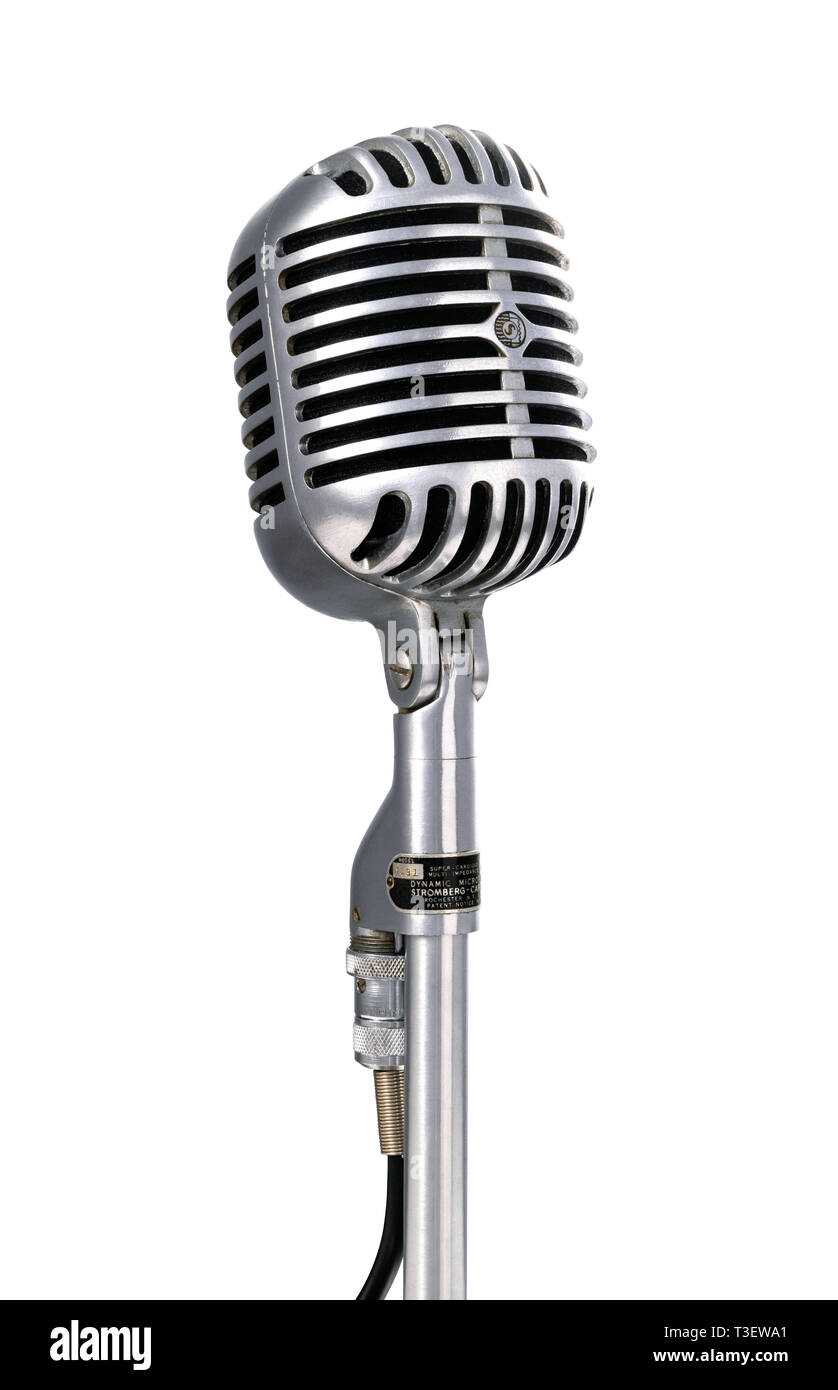 Shure 55 vintage microphone Stock Photo - Alamy