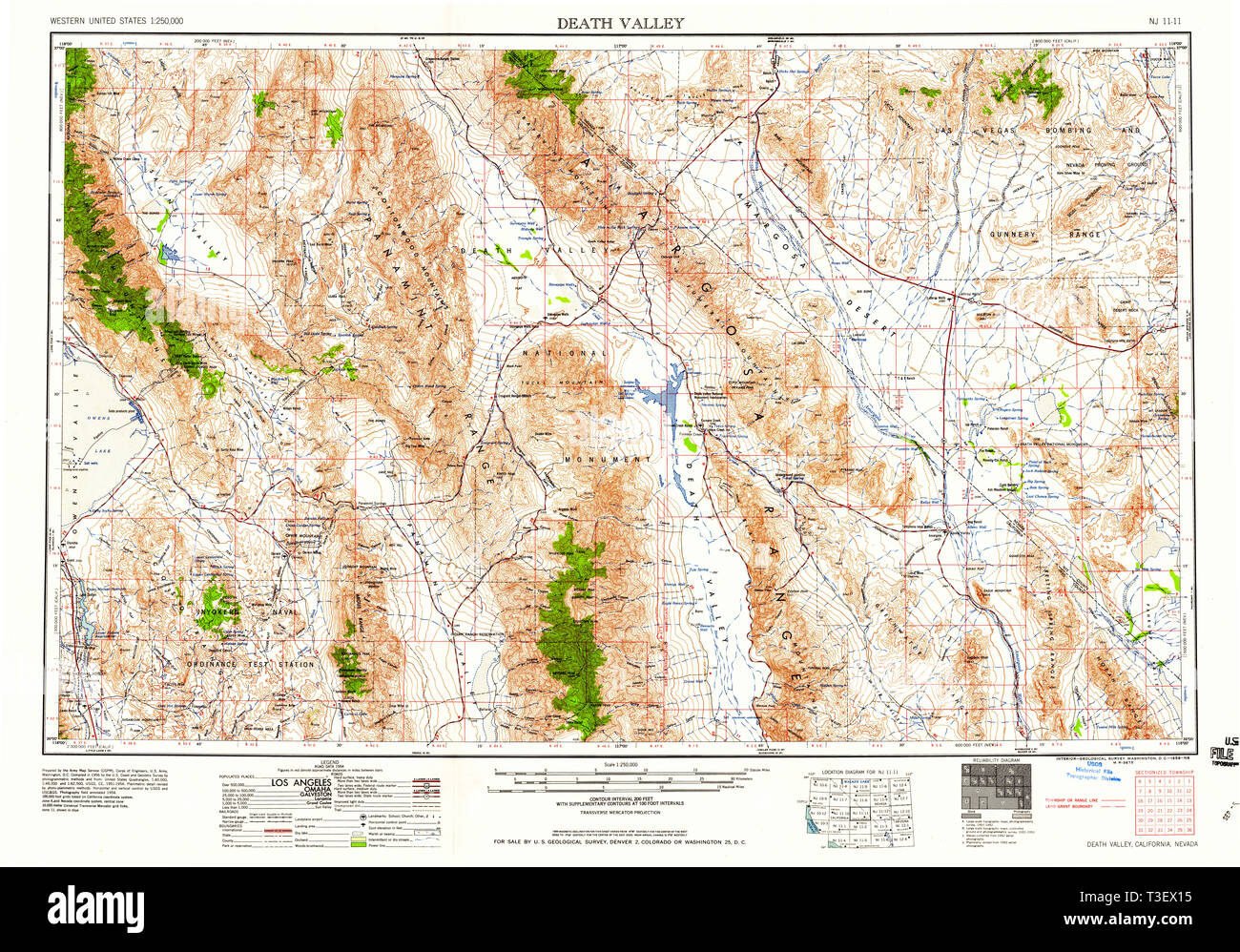 Death valley map hi-res stock photography and images - Alamy