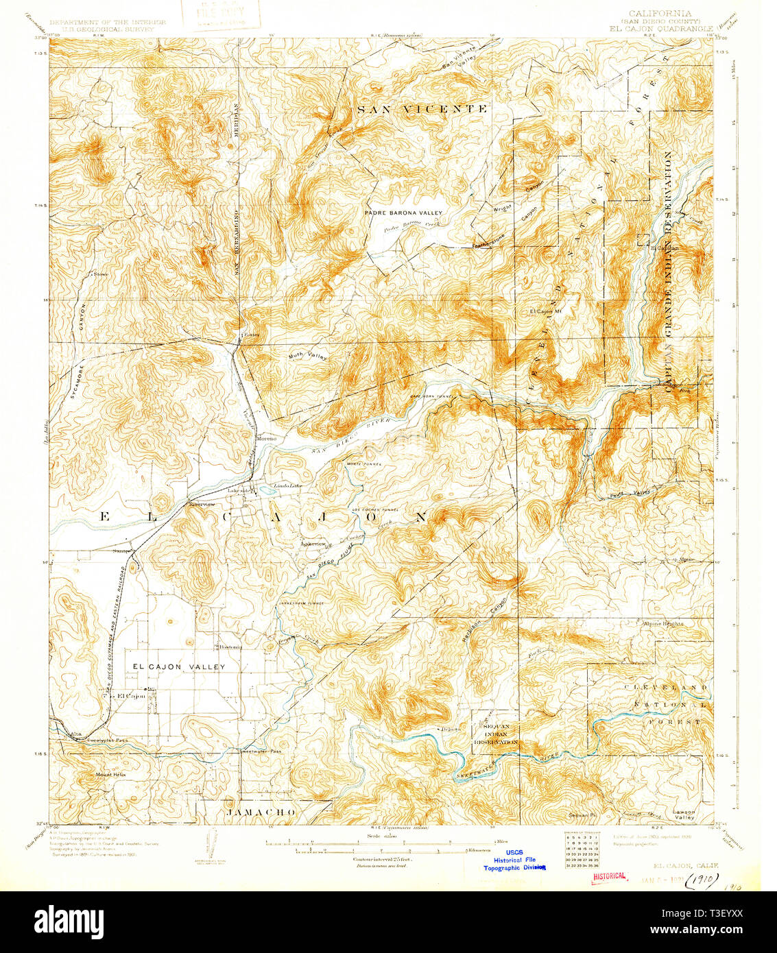 Map of el cajon hires stock photography and images Alamy