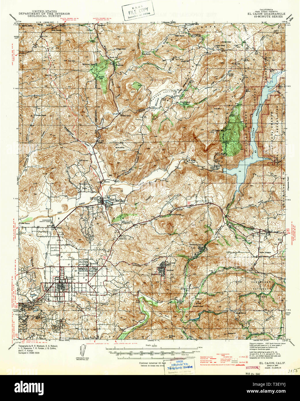 Map of el cajon hires stock photography and images Alamy