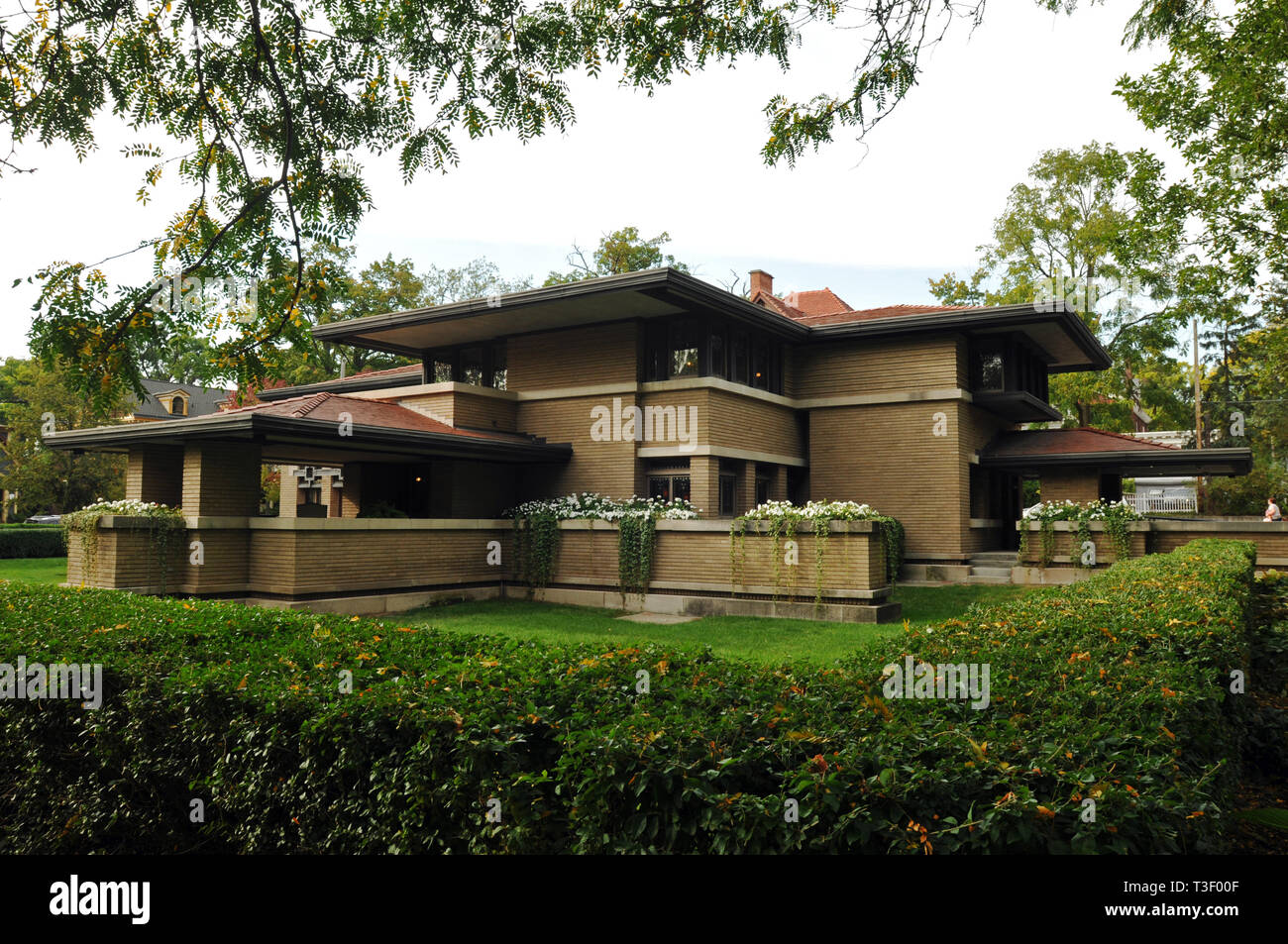 The Meyer May House in Grand Rapids, Michigan. The Prairie-style home, designed by architect Frank Lloyd Wright, was completed in 1909. Stock Photo