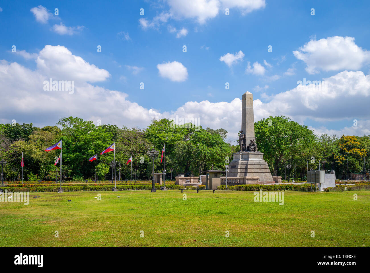 rizal park (Luneta) and Rizal Monument  in manila Stock Photo