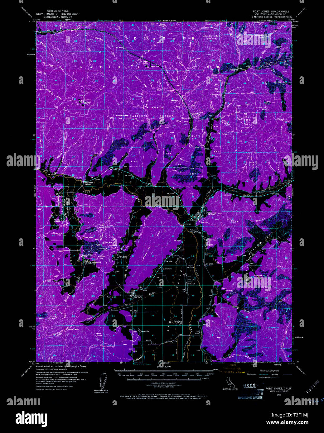 Fort jones california map hires stock photography and images Alamy