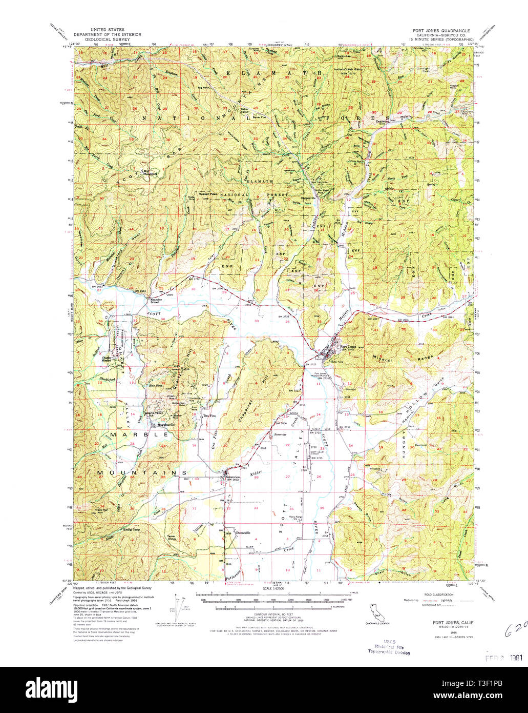 Map of fort jones hi-res stock photography and images - Alamy