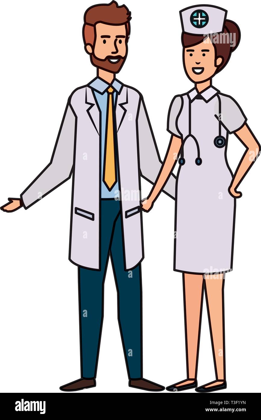 couple of professionals doctor and nurse characters Stock Vector Image & Art - Alamy couple of professionals doctor and nurse characters Stock Vector Image & Art - Alamy