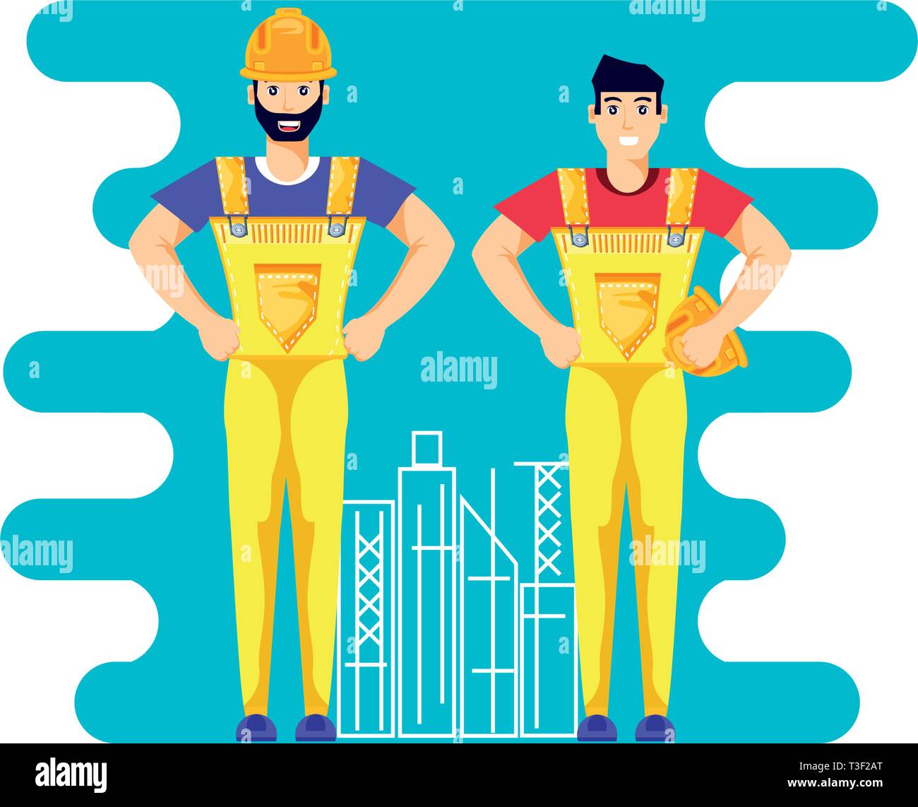 worker construction man avatar character vector illustration design ...