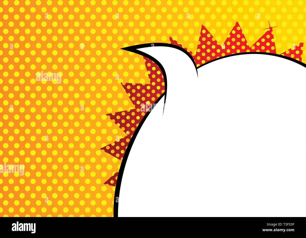 Vector retro comic book background with part of a big blank speech ...