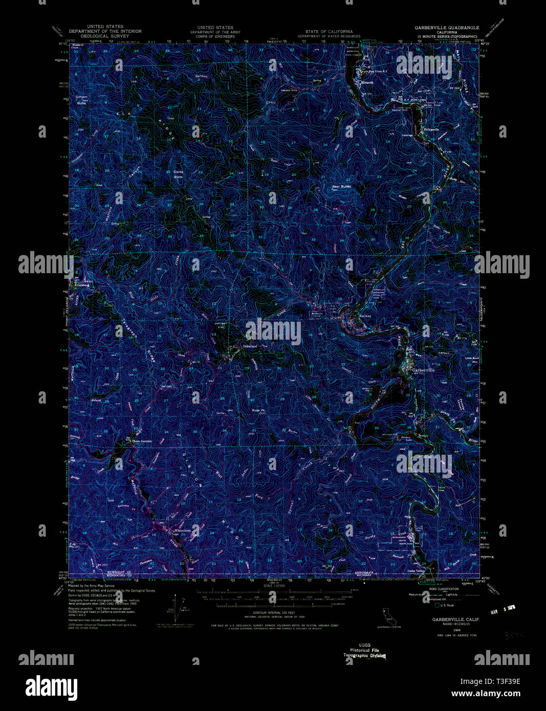 Garberville california map hires stock photography and images Alamy